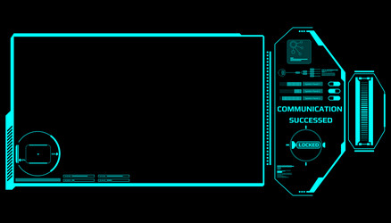 hud futuristic elements 4 screen user interface vector image