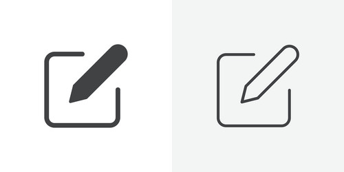 edit icon flat and simple set design vector image