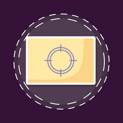 patch target with paper document isolated icon vector image