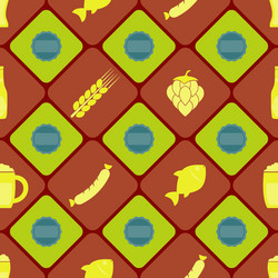 seamless pattern with consumption of beer vector image