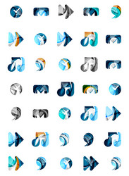 set of abstract universal web icons business vector image