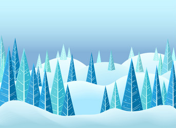snowy winter landscape background design Vector Image