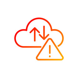 Cloud error pixel perfect gradient linear icon vector
