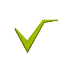 Green checkmark icon flat style vector