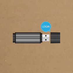 login button for user interface vector image
