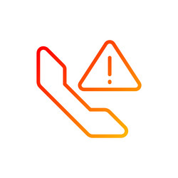call warning pixel perfect gradient linear icon vector image