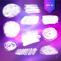 chalked textures on outer space background vector image