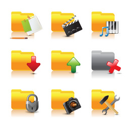 Computer Folder Icons vector image