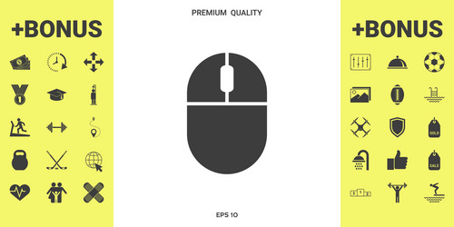 computer mouse icon vector image