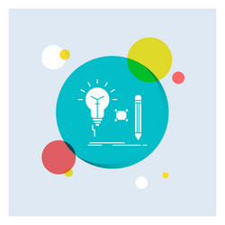 idea insight key lamp lightbulb white glyph icon vector image