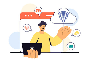 internet of things iot featuring technology smart vector image