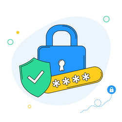 pin code password protection concept vector image