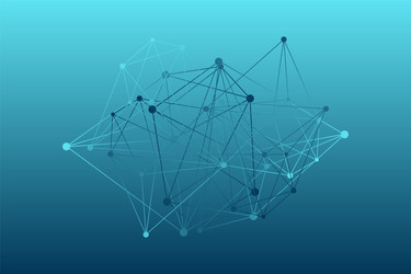 abstract low poly blue gradient network pattern vector image