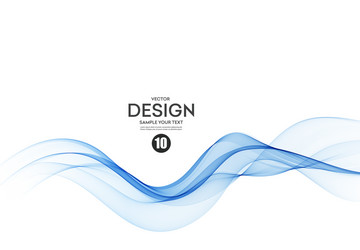 blue color abstract wave design element vector image
