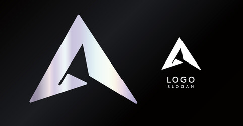geometric triangular a letter abstract dynamic vector image