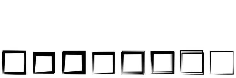 random square contour frame border element vector image