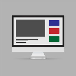 Responsive web design set page on computer vector