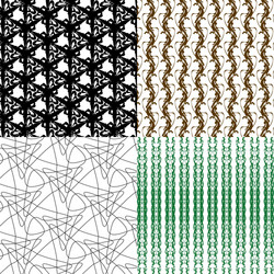 set of pattern modern stylish texture repeating vector