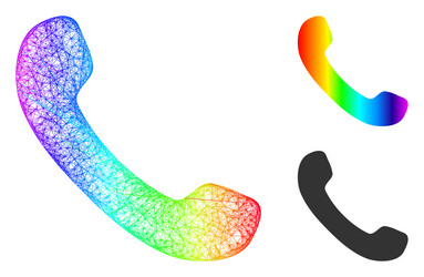 spectrum net gradient phone receiver icon vector image