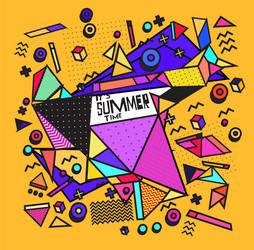 Triangle geometric forms for summer design event vector