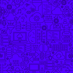 Data Science Line Pattern vector