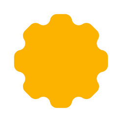 rounded shape empty label design vector image