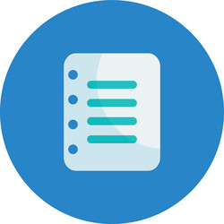 isolated data document flat block style icon vector image