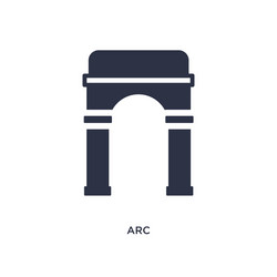 Arc icon on white background simple element from vector