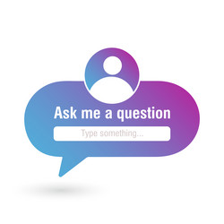 Ask me a question banner user interface vector