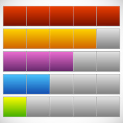 progress step phase indicators simple 5-step vector image