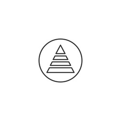 pyramid triangle chart line icon step graph vector