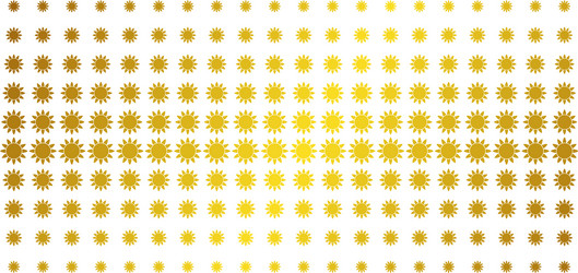 Sun gold halftone pattern vector