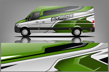 van car wrap design for company Vector Image