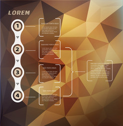 abstract background with triangles and infographic vector image