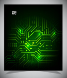 Abstract Techno Background - Circuit Lines vector image