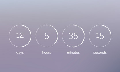 countdown clock counter digital timer vector image