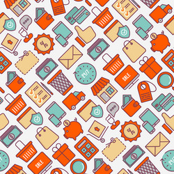 E-commerce shopping seamless pattern vector