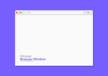 Modern Web Browser Window vector image