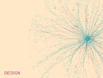point explode array with dynamic emitted vector image
