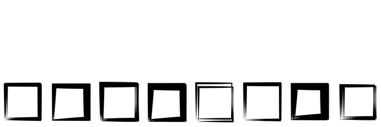 random square contour frame border element vector image