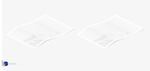 Set of two realistic map nauru with shadow vector