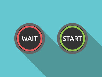 Wait and start buttons vector