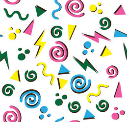 Memphis Style 80s Pattern vector image