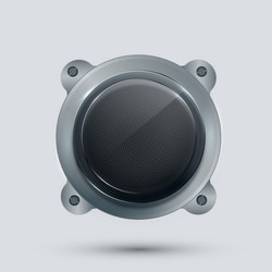 Modern speaker on gray background vector