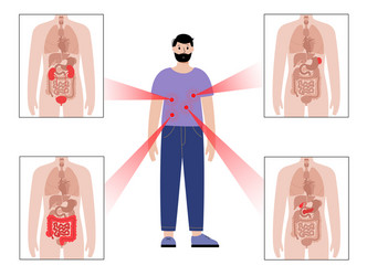 Pain in male body vector