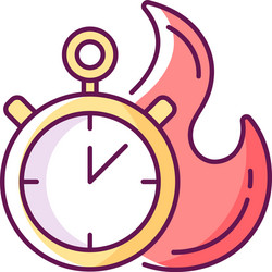 Time limit rgb color icon vector