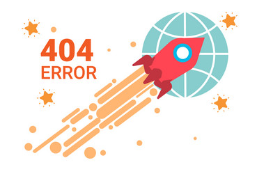 error icon 404 not found broken message banner vector image