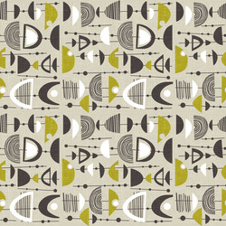 Mid century modern seamless pattern Royalty Free Vector