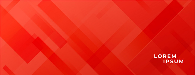 Abstract red banner with diagonal lines vector