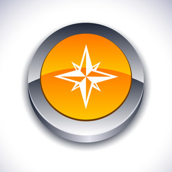 Compass 3d button vector